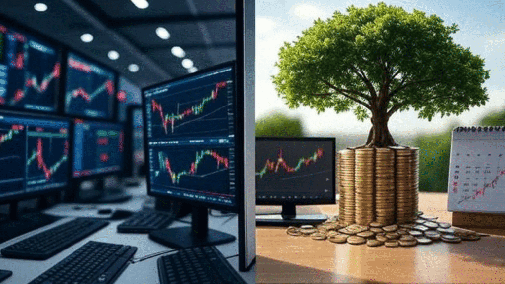 ماهو الفرق بين الاستثمار والتداول ومن يربح أكثر