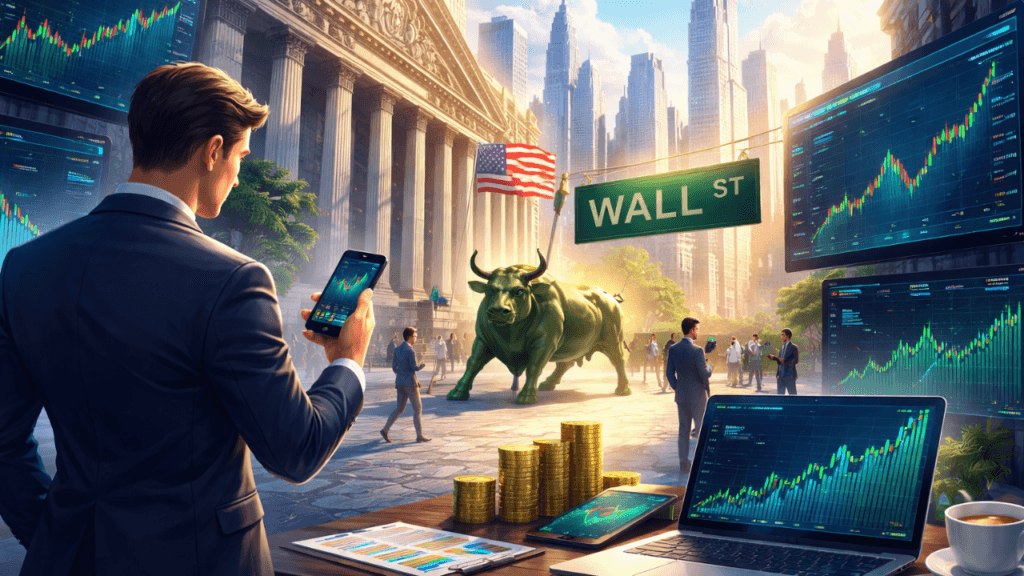 الربح من سوق الأسهم الأمريكية