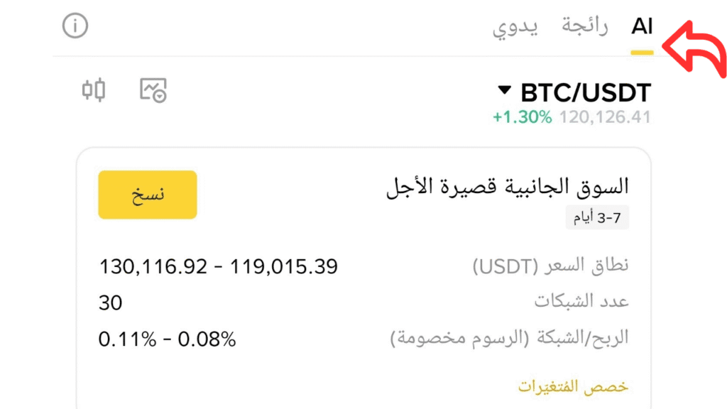 تداول النسخ بالذكاء الاصطناعي