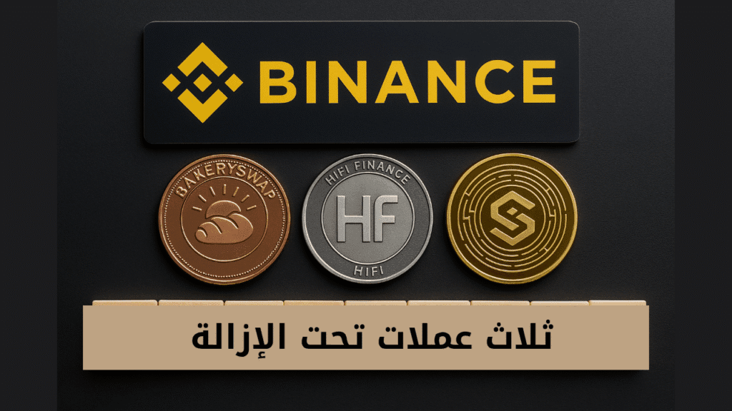 بينانس تعلن عن إزالة 3 عملات