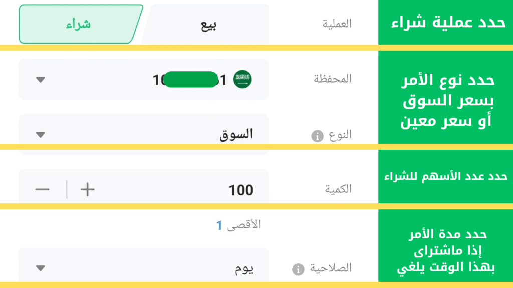 كيفية شراء سهم سعودي عبر منصة سهم الخطوة الثالثه