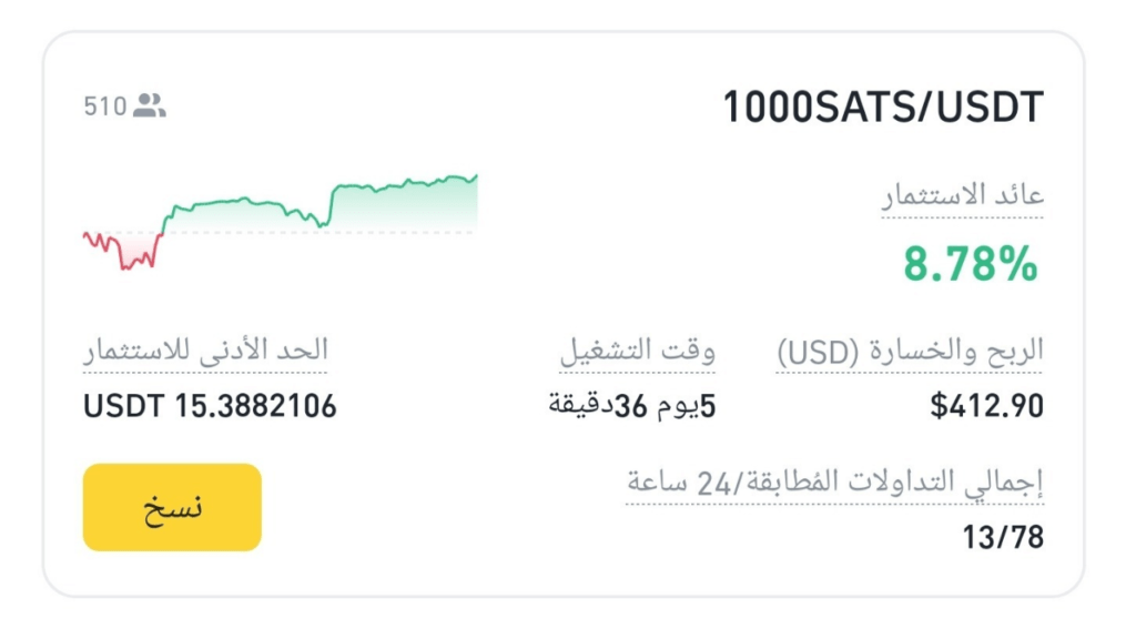 نسخ صفقات التداول