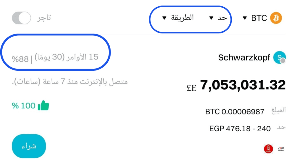 شراء Bitcoin في مصر