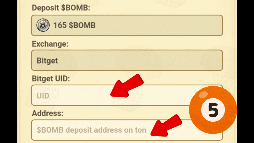 سحب عملة BOMB حسابك على منصة Bitget