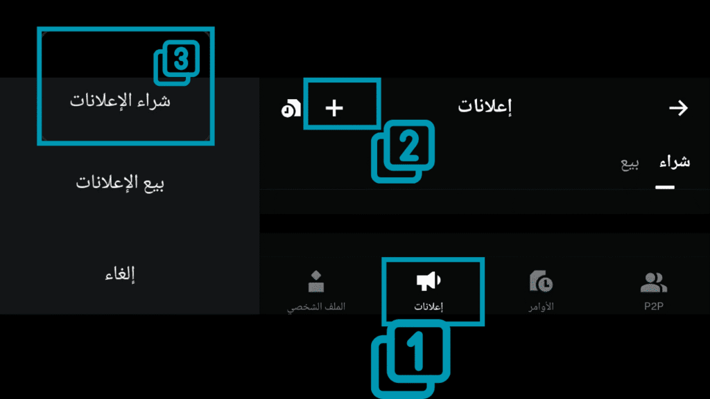 خطوات إنشاء عرض P2P